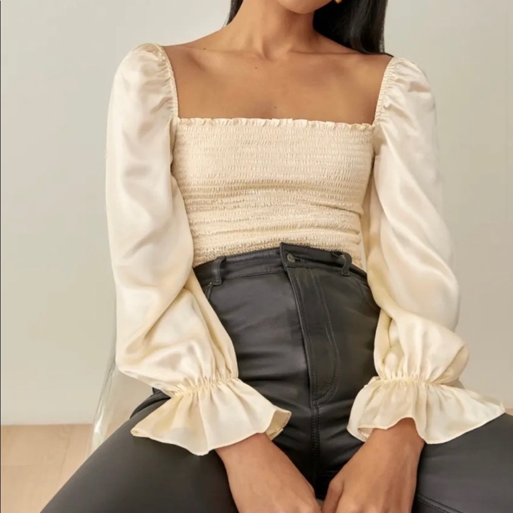 NWT - Reformation Chamomile Top / Custard / XS